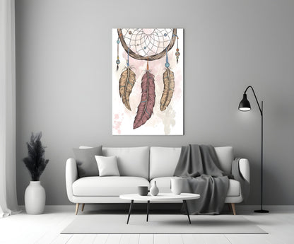 Dreamcatcher Glass Wall Art