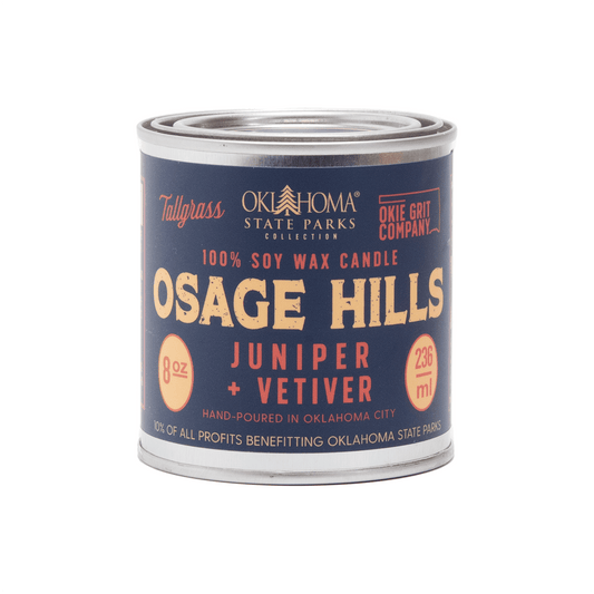Osage Hills: Juniper + Vetiver Soy Wax Candle