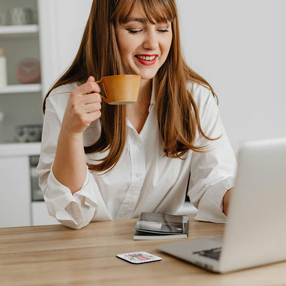 3dRose Doreen Erhardt Native American - Wolf Native American Animal Spirit with Dream Catcher Passionate - Coasters (CST_221983)