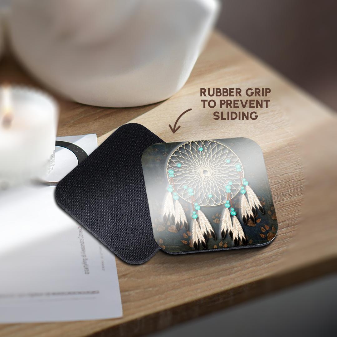 3dRose Spiritual Awakenings Native American - Designer One of A Kind Native American Art - Coasters (cst_108095)
