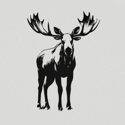 Steel Bull Moose Wall Art
