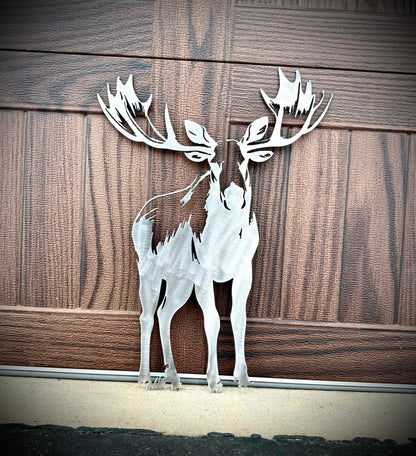 Steel Bull Moose Wall Art