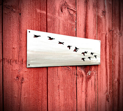 Steel Flock of Geese Sign | Wall Art