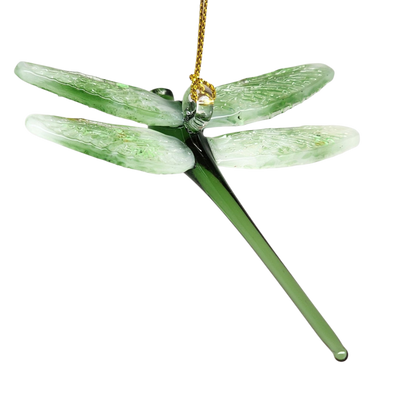 Egyptian Glass Dragonfly Ornament - Green