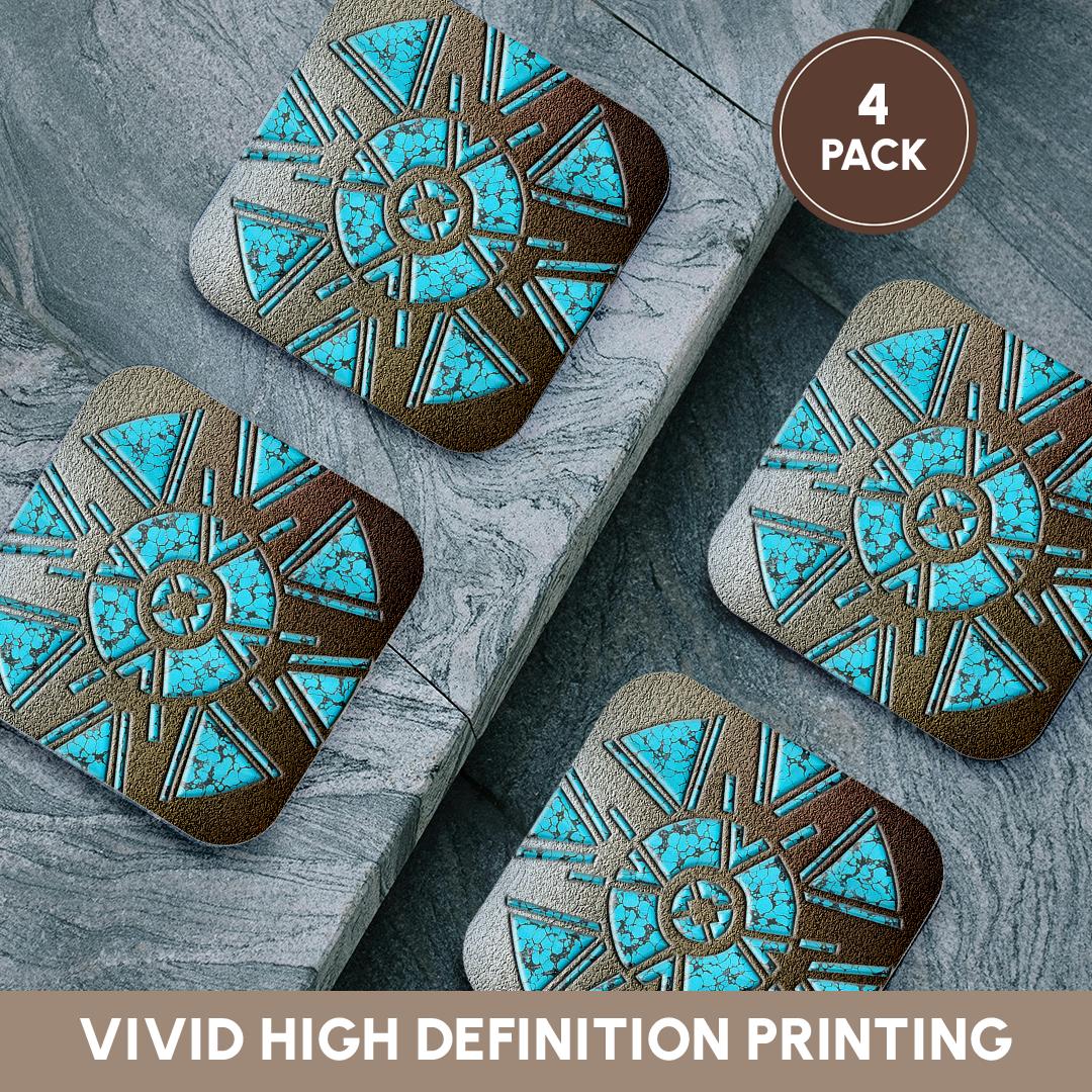 3dRose Spiritual Awakenings Native American - Designer One of A Kind Native American Art - Coasters (cst_108088)