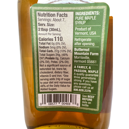 Vermont Maple Syrup in a Glass Flask Screw Top